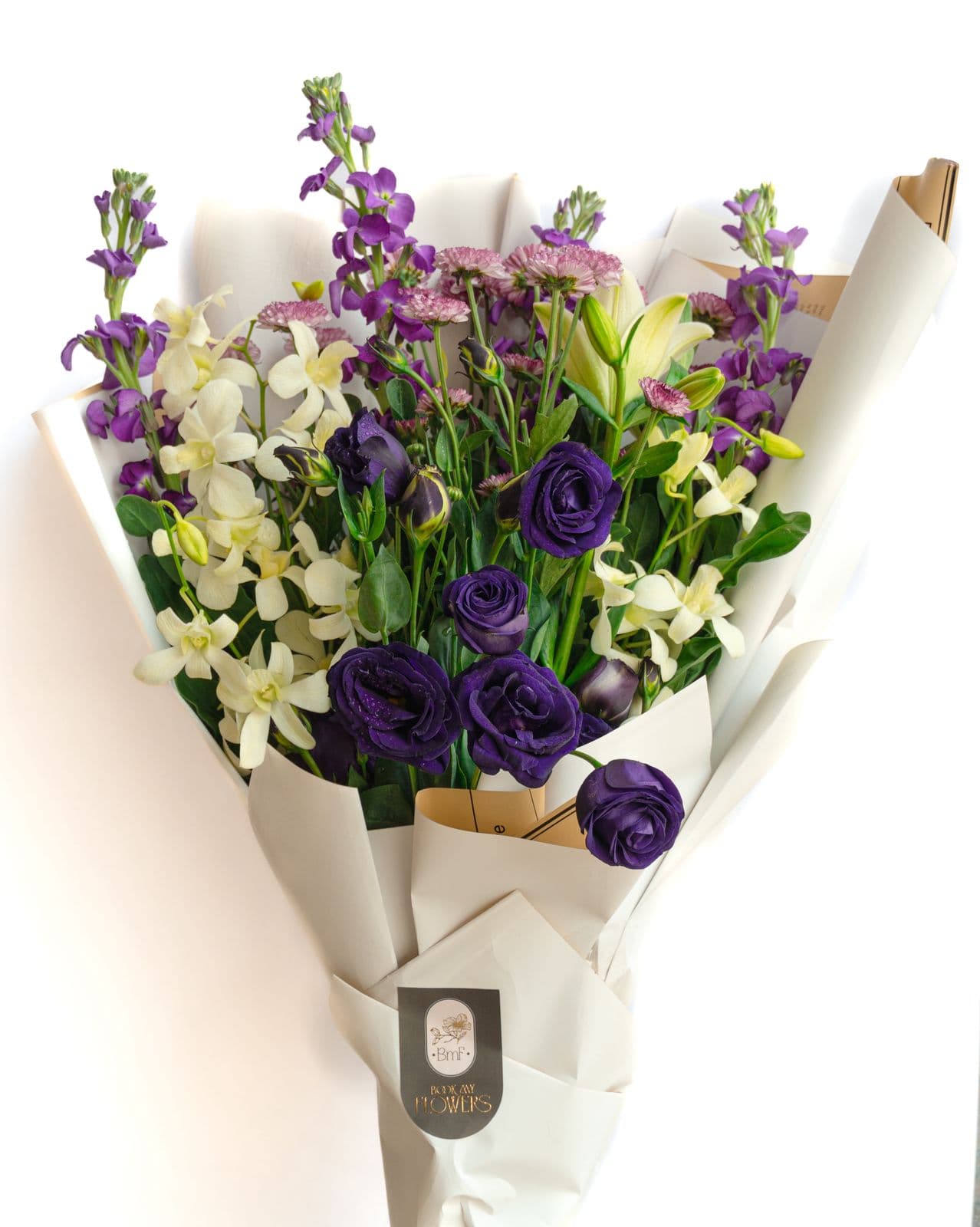 Purple rose boquet